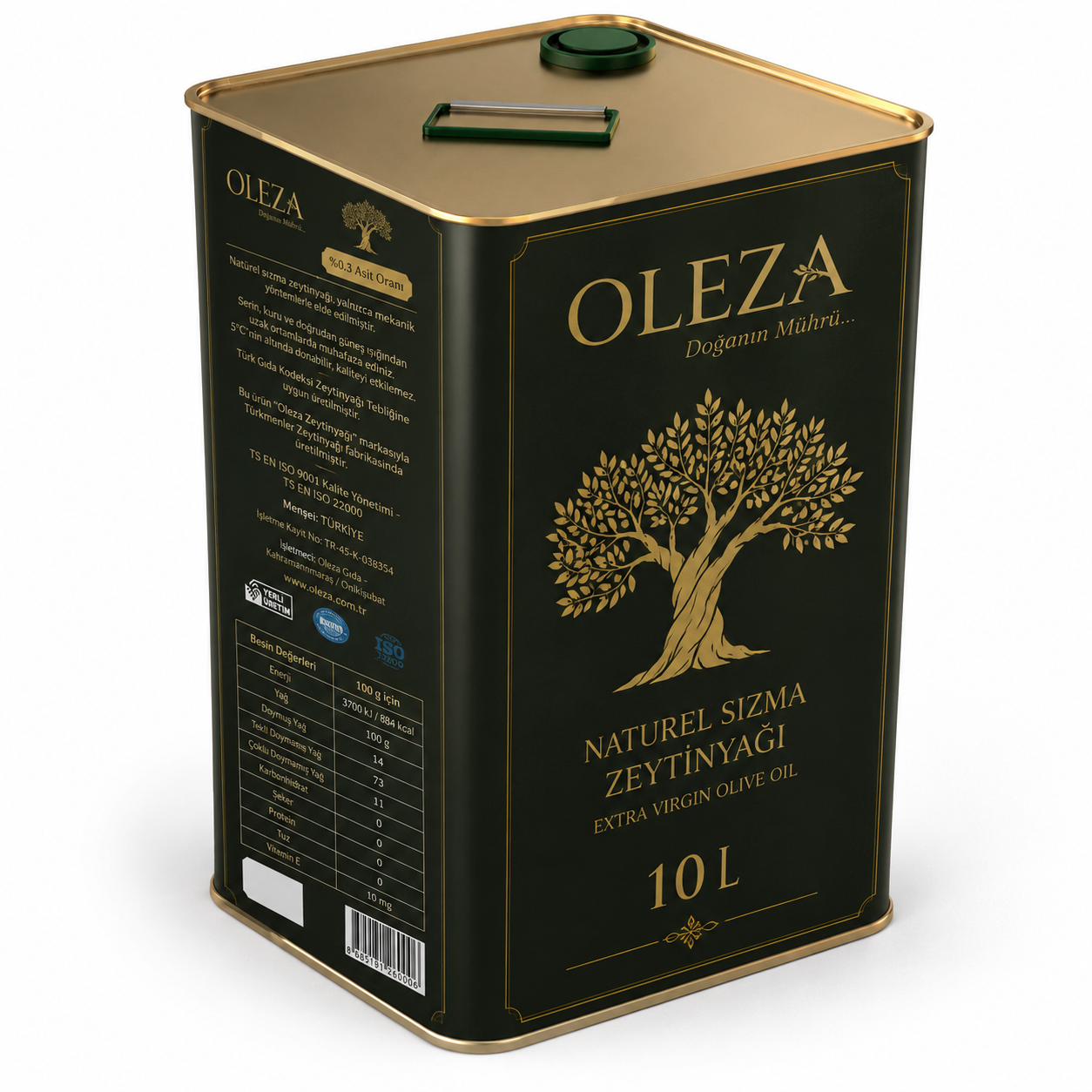 Oleza Natürel Sızma Zeytinyağı 10 Litre